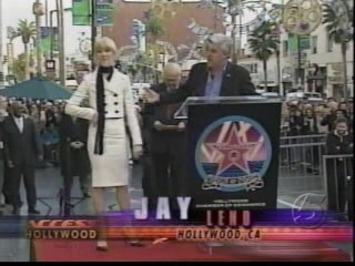 Celine e Jay Leno, walk of fame